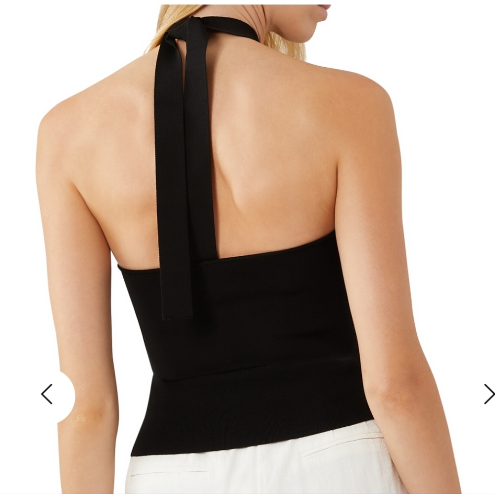 NWT Alice + Olivia Tamiko Convertible Black Top - Picture 4 of 5